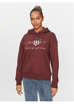 Gant Bluza Archive Shield 4204567 Bordowy Relaxed Fit ze sklepu MODIVO w kategorii Bluzy damskie - zdjęcie 182735277