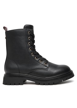 Tommy Hilfiger Trapery Lace-Up Bootie T3A5-33569-1351 S Czarny ze sklepu MODIVO w kategorii Buty zimowe dziecięce - zdjęcie 182735365