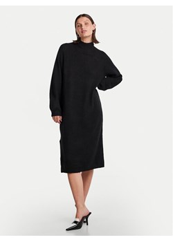 YAS Sukienka dzianinowa Balis 26030704 Czarny Loose Fit ze sklepu MODIVO w kategorii Sukienki - zdjęcie 182735539