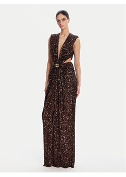 Elisabetta Franchi Sukienka wieczorowa ABR4852E2 644 Brązowy Regular Fit - id: 0000305007407 - marki Elisabetta Franchi - 182735656 Elisabetta Franchi Sukienka wieczorowa ABR4852E2 644 Brązowy Regular Fit ze sklepu MODIVO w kategorii Sukienki - zdjęcie 182735656
