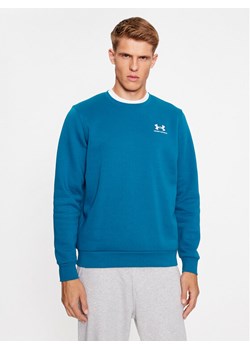 Under Armour Bluza Ua Essential Fleece Crew 1374250 Niebieski Loose Fit ze sklepu MODIVO w kategorii Bluzy męskie - zdjęcie 182735659