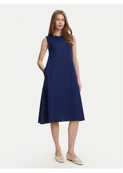 Selmark Sukienka letnia BL495 Granatowy Regular Fit ze sklepu MODIVO w kategorii Sukienki - zdjęcie 182736155