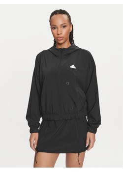 adidas Wiatrówka Embroidery IS4321 Czarny Loose Fit ze sklepu MODIVO w kategorii Kurtki damskie - zdjęcie 182736277