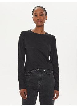 Calvin Klein Jeans Bluzka Burn Out J20J223628 Czarny Regular Fit ze sklepu MODIVO w kategorii Bluzki damskie - zdjęcie 182736327