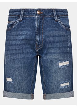 INDICODE Szorty jeansowe Kaden Holes 70-104 Niebieski Regular Fit ze sklepu MODIVO w kategorii Spodenki męskie - zdjęcie 182736339