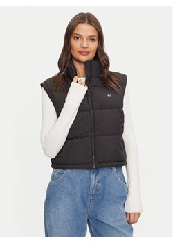 Tommy Jeans Bezrękawnik Essential DW0DW19696 Czarny Regular Fit ze sklepu MODIVO w kategorii Kamizelki damskie - zdjęcie 182736665
