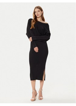 Morgan Sukienka dzianinowa 242-RMLIDO Czarny Slim Fit ze sklepu MODIVO w kategorii Sukienki - zdjęcie 182736898
