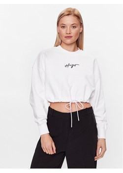 Hugo Bluza Delive 50489094 Biały Regular Fit ze sklepu MODIVO w kategorii Bluzy damskie - zdjęcie 182736936