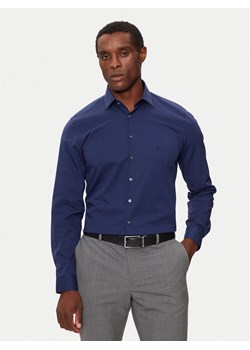 Calvin Klein Koszula K10K108229 Granatowy Slim Fit ze sklepu MODIVO w kategorii Koszule męskie - zdjęcie 182737026