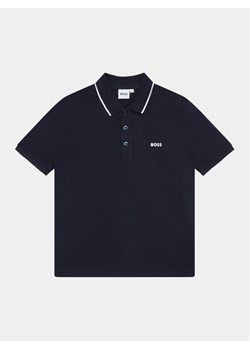 Boss Polo J25P26 S Granatowy Regular Fit ze sklepu MODIVO w kategorii T-shirty chłopięce - zdjęcie 182737148