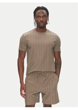 Emporio Armani T-Shirt EM000692 AF12362 U6189 Brązowy Regular Fit ze sklepu MODIVO w kategorii T-shirty męskie - zdjęcie 182737327