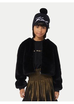 Karl Lagerfeld Kids Futro Z30231 D Czarny Regular Fit ze sklepu MODIVO w kategorii Płaszcze dziewczęce - zdjęcie 182737389