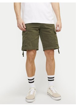 Jack&Jones Szorty materiałowe Cole 12253122 Zielony Loose Fit ze sklepu MODIVO w kategorii Spodenki męskie - zdjęcie 182737647