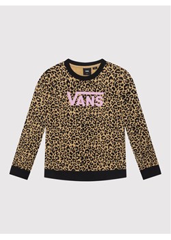 Vans Bluza Leopard Sport Crew VN0A7RRL Brązowy Regular Fit ze sklepu MODIVO w kategorii Bluzy dziewczęce - zdjęcie 182737736