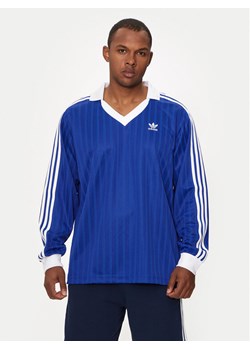 adidas Longsleeve adicolor Piqué Football IX5227 Niebieski Regular Fit - id: 0000303914165 - marki adidas - 182738235 adidas Longsleeve adicolor Piqué Football IX5227 Niebieski Regular Fit ze sklepu MODIVO w kategorii T-shirty męskie - zdjęcie 182738235