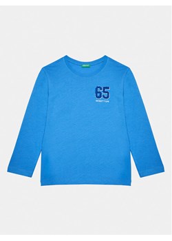 United Colors Of Benetton Bluzka 3ATNG10B9 Niebieski Regular Fit ze sklepu MODIVO w kategorii T-shirty chłopięce - zdjęcie 182738408