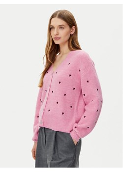 YAS Kardigan Bow 26034899 Różowy Regular Fit ze sklepu MODIVO w kategorii Swetry damskie - zdjęcie 182738469