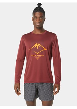 Asics Longsleeve Fujitrail Logo Ls 2011C720 Czerwony Ahletic Fit ze sklepu MODIVO w kategorii T-shirty męskie - zdjęcie 182738549