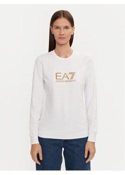 EA7 Emporio Armani Bluza 8NTM35 TJTXZ 0186 Biały Regular Fit ze sklepu MODIVO w kategorii Bluzy damskie - zdjęcie 182739049