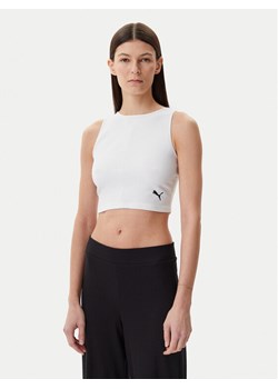 Puma Top Ess 629765 Biały Slim Fit ze sklepu MODIVO w kategorii Bluzki damskie - zdjęcie 182739159