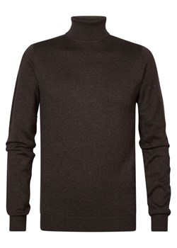 Petrol Industries Sweter M-3030-KWC260 Brązowy Slim Fit ze sklepu MODIVO w kategorii Swetry męskie - zdjęcie 182739188