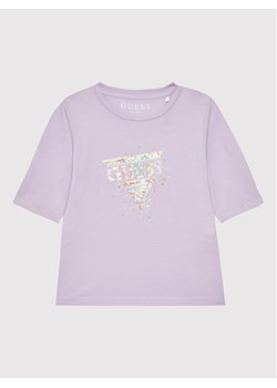 Guess Bluzka K2YI17 KAPO0 Fioletowy Regular Fit ze sklepu MODIVO w kategorii Bluzki dziewczęce - zdjęcie 182739427