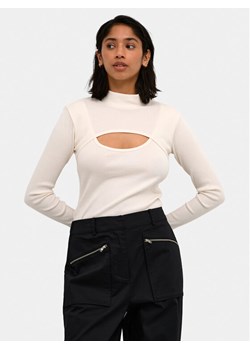 Karen by Simonsen Bluzka Mandarina 10104770 Écru Regular Fit ze sklepu MODIVO w kategorii Bluzki damskie - zdjęcie 182739477