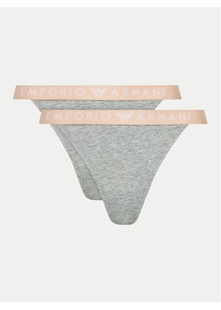 Emporio Armani Underwear Komplet 2 par stringów 164522 4F227 00948 Szary ze sklepu MODIVO w kategorii Majtki damskie - zdjęcie 182739517