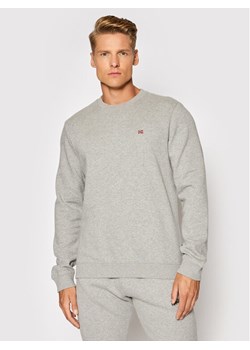 Napapijri Bluza Balis Crew NP0A4FQW Szary Regular Fit ze sklepu MODIVO w kategorii Bluzy męskie - zdjęcie 182740096