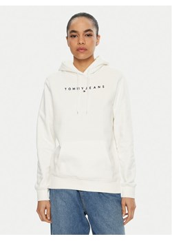 Tommy Jeans Bluza Linear DW0DW17324 Biały Regular Fit ze sklepu MODIVO w kategorii Bluzy damskie - zdjęcie 182740848