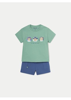 Mayoral Komplet t-shirt i spodenki 1654 Zielony Regular Fit ze sklepu MODIVO w kategorii Komplety niemowlęce - zdjęcie 182740958