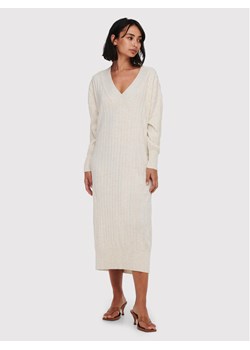 ONLY Sukienka dzianinowa New Tessa 15236372 Beżowy Regular Fit ze sklepu MODIVO w kategorii Sukienki - zdjęcie 182741118