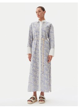 Munthe Sukienka koszulowa Filira 251134625136 Błękitny Loose Fit ze sklepu MODIVO w kategorii Sukienki - zdjęcie 182741169