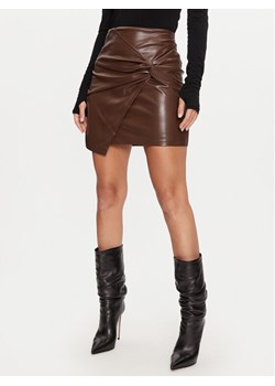 Guess Spódnica skórzana W4BD61 WGIK0 Brązowy ze sklepu MODIVO w kategorii Spódnice - zdjęcie 182741238