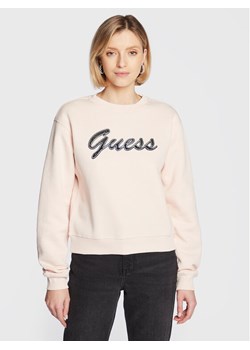 Guess Bluza W3RQ10 K9Z21 Różowy Relaxed Fit ze sklepu MODIVO w kategorii Bluzy damskie - zdjęcie 182741295