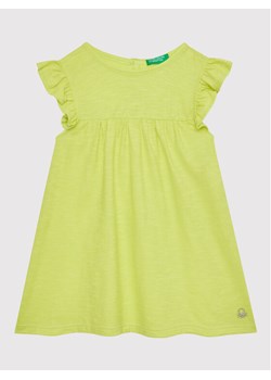 United Colors Of Benetton Sukienka letnia 3Z7QGV002 Zielony Regular Fit ze sklepu MODIVO w kategorii Sukienki niemowlęce - zdjęcie 182741665
