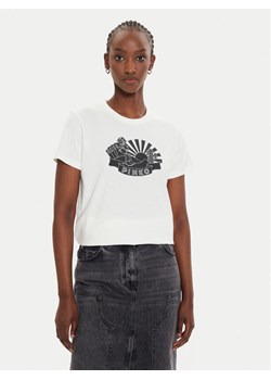 Pinko T-Shirt Trapani 100789 A23Z Biały Regular Fit ze sklepu MODIVO w kategorii Bluzki damskie - zdjęcie 182741825