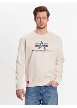 Alpha Industries Bluza Basic 178302 Écru Regular Fit ze sklepu MODIVO w kategorii Bluzy męskie - zdjęcie 182742208