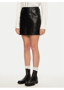 Brave Soul Spódnica z imitacji skóry LSKJ-272TIABLK Czarny Regular Fit ze sklepu MODIVO w kategorii Spódnice - zdjęcie 182742449