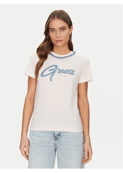 Guess T-Shirt W5GI03I3Z14 Różowy Regular Fit - id: 0000304861321 - marki Guess - 182742506 Guess T-Shirt W5GI03I3Z14 Różowy Regular Fit ze sklepu MODIVO w kategorii Bluzki damskie - zdjęcie 182742506