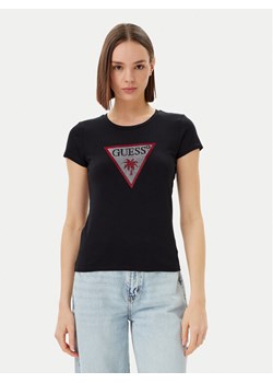 Guess T-Shirt E5GI08 J1314 Czarny Slim Fit - id: 0000304845284 - marki Guess - 182742586 Guess T-Shirt E5GI08 J1314 Czarny Slim Fit ze sklepu MODIVO w kategorii Bluzki damskie - zdjęcie 182742586