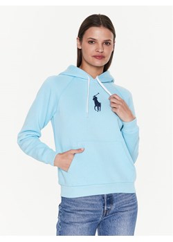 Polo Ralph Lauren Bluza 211892658001 Błękitny Regular Fit ze sklepu MODIVO w kategorii Bluzy damskie - zdjęcie 182742635