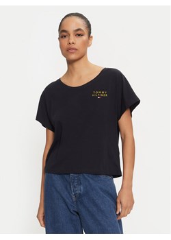 Tommy Hilfiger T-Shirt UW0UW05570 Granatowy Relaxed Fit ze sklepu MODIVO w kategorii Bluzki damskie - zdjęcie 182742698