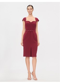 Rinascimento Sukienka koktajlowa CFC0116209003 Bordowy Slim Fit ze sklepu MODIVO w kategorii Sukienki - zdjęcie 182742709