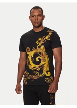 Versace Jeans Couture T-Shirt 76GAH6SW Czarny Regular Fit ze sklepu MODIVO w kategorii T-shirty męskie - zdjęcie 182742785