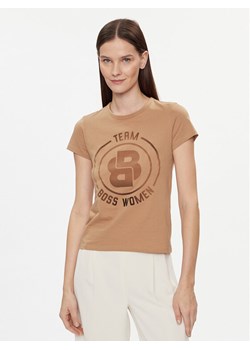 Boss T-Shirt 50514738 Beżowy Regular Fit ze sklepu MODIVO w kategorii Bluzki damskie - zdjęcie 182742876