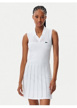 Lacoste Sukienka tenisowa EF0615 Biały Slim Fit ze sklepu MODIVO w kategorii Sukienki - zdjęcie 182743037