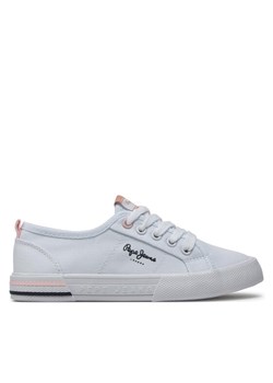 Pepe Jeans Tenisówki Brady Basic G PGS30604 Biały ze sklepu MODIVO w kategorii Trampki dziecięce - zdjęcie 182743135