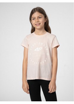 4F T-Shirt 4FJSS23TTSHF280 Beżowy Regular Fit - id: 0000302696826 - marki 4F - 182743136 4F T-Shirt 4FJSS23TTSHF280 Beżowy Regular Fit ze sklepu MODIVO w kategorii Bluzki dziewczęce - zdjęcie 182743136