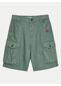 United Colors Of Benetton Szorty materiałowe 424RC902X Zielony Regular Fit ze sklepu MODIVO w kategorii Spodenki chłopięce - zdjęcie 182743586